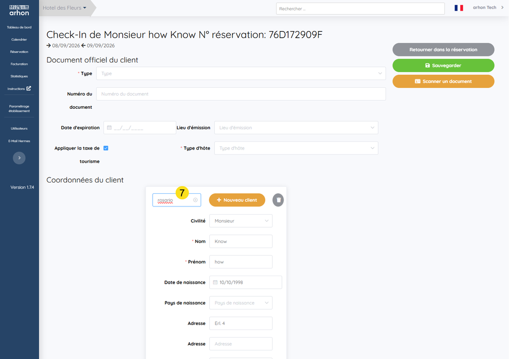 Recherche d'un hôte par son nom